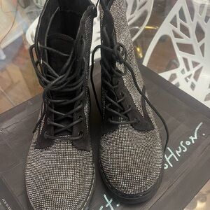 Torrid x Betsey Johnson Rhinestone Combat Boots